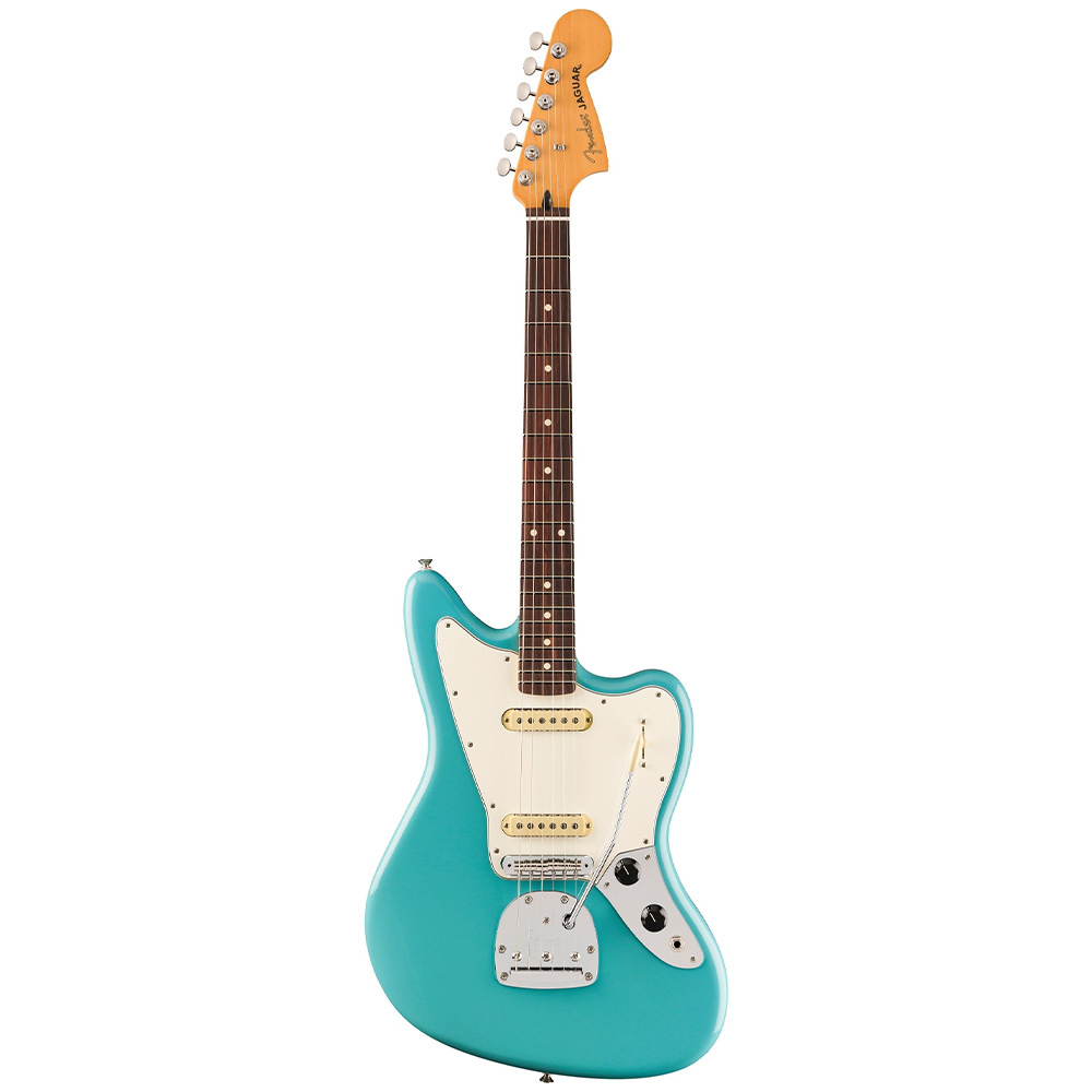 ギター Fender Player Jaguar Fender Player II Jaguar Gülağacı Klavye Aquatone Blue Elektro